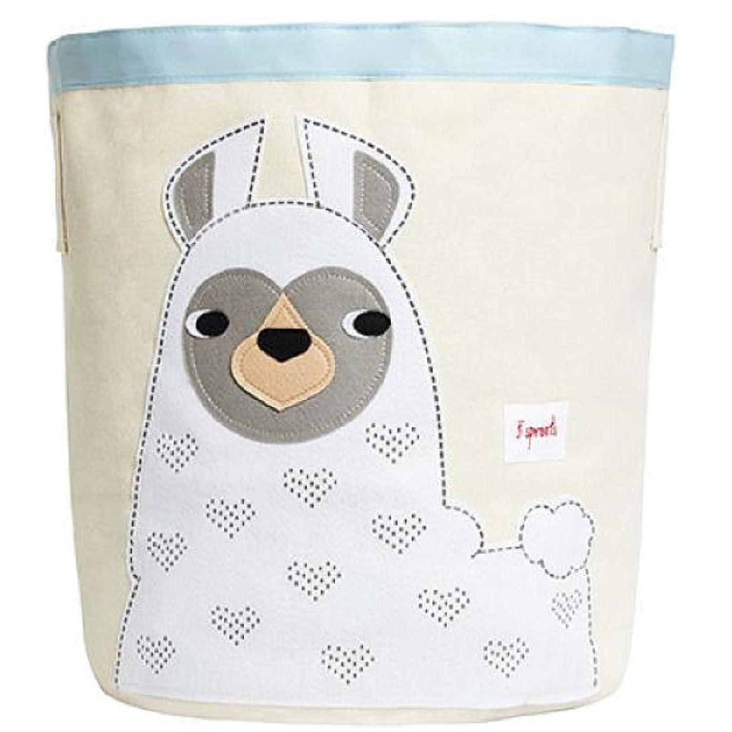 3 Sprouts 3 Sprouts - Canvas Storage Bin - Laundry and Toy Basket for Baby and Kids - Llama