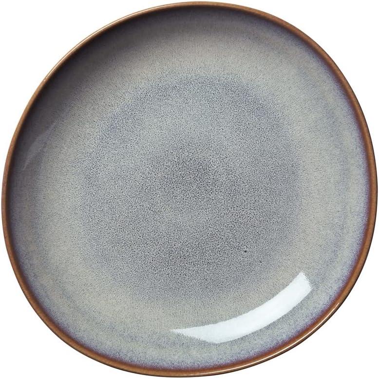 Taupe Organic-Shaped Rustic Ceramic Soup/Cereal Bowl