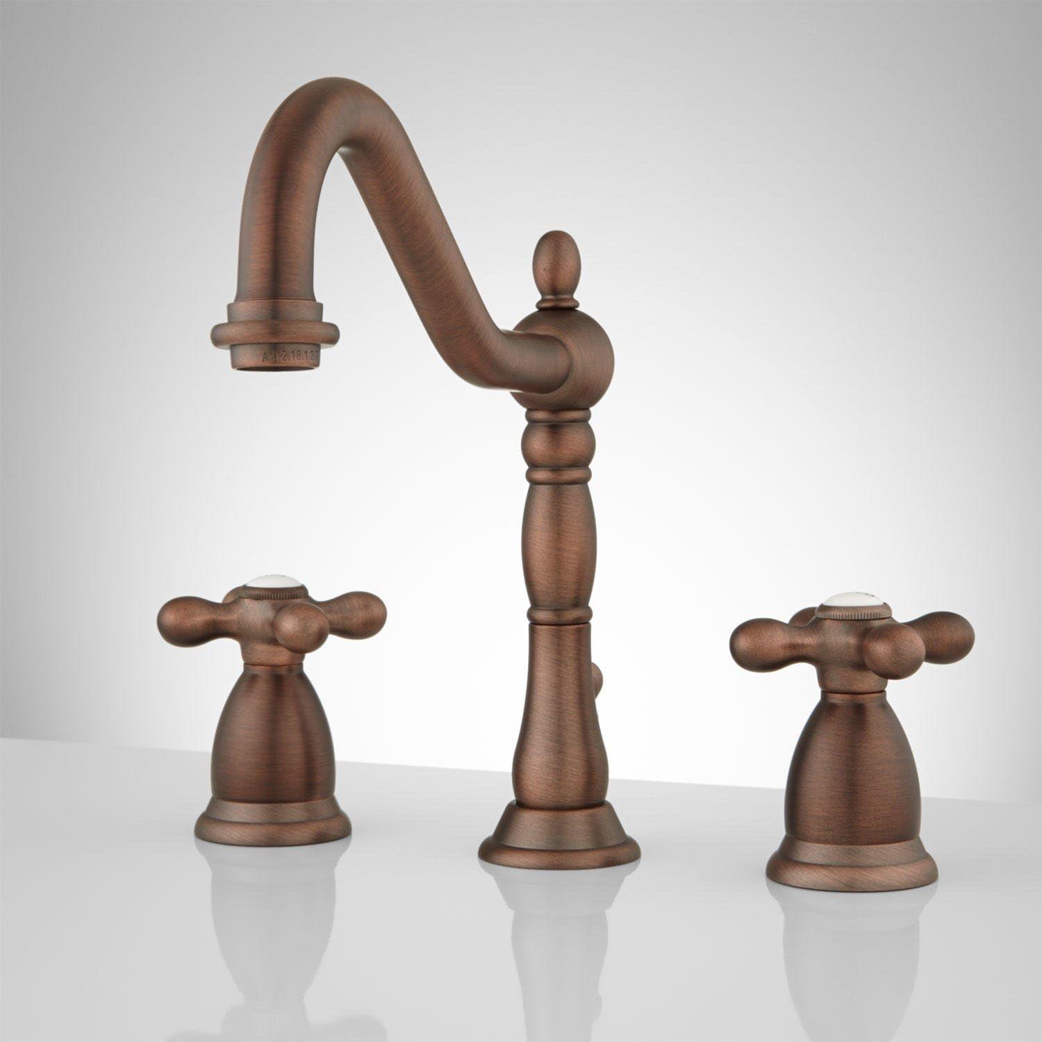 Victorian Widespread Bathroom Faucet with Cross Handles