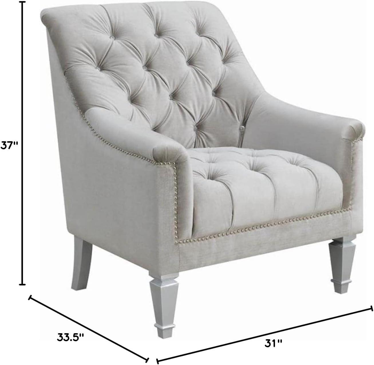 Avonlea Sloped Arm Tufted Chair Grey