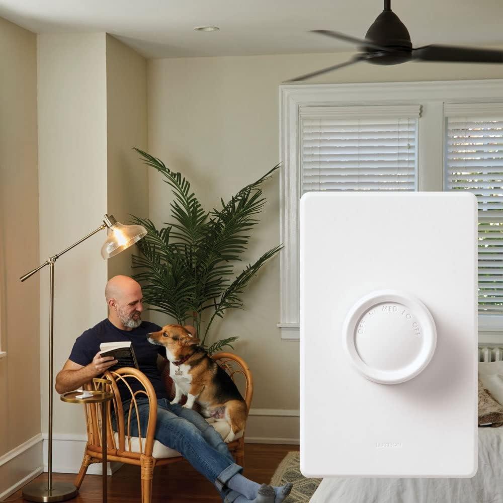 Lutron Rotary On/Off Fully Variable Ceiling Fan Wall Control