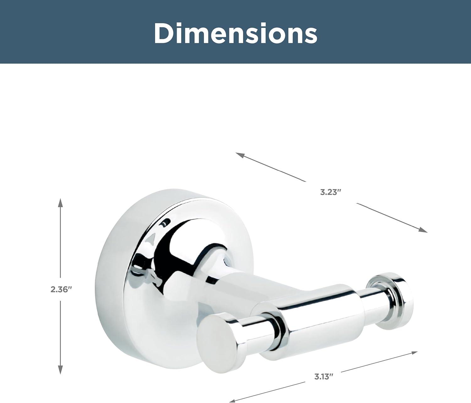 Franklin Brass Voisin Double Towel Hook Bath Hardware Accessory VOI35-PC