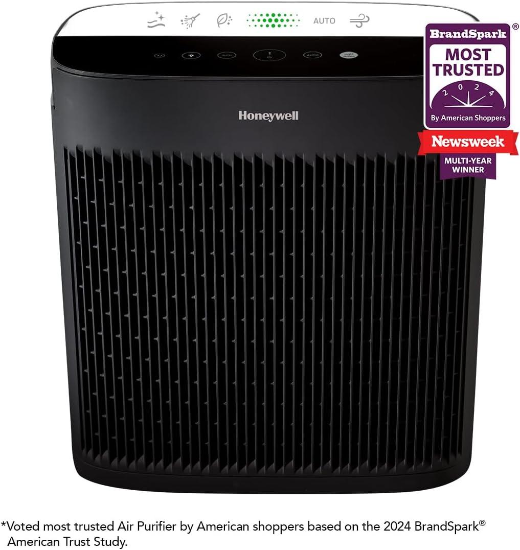 Honeywell Air Purifier, HPA5300B, 500 sq ft, HEPA Filter,  Allergen+ Plus, Smoke, Pollen, Dust Reducer