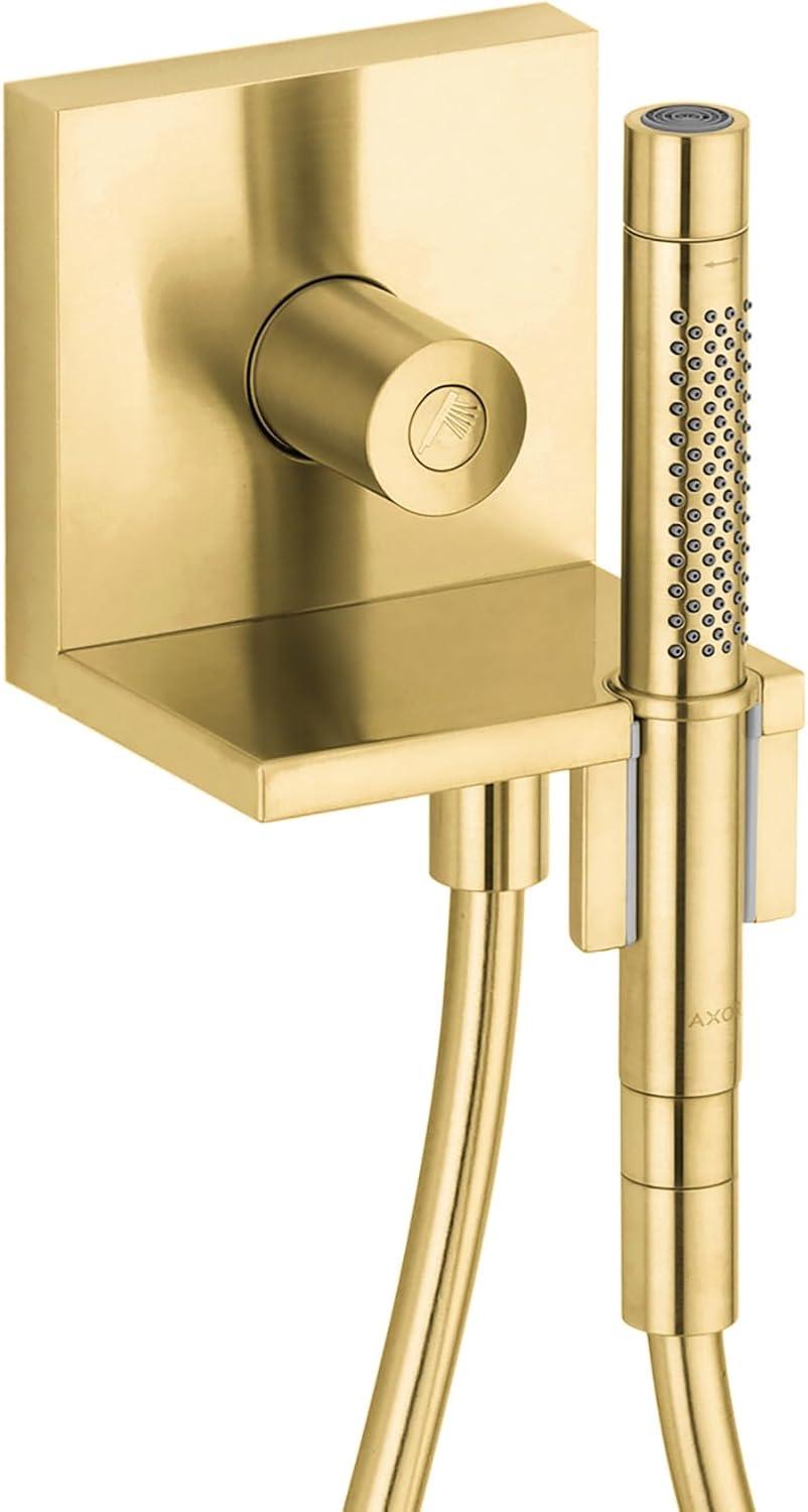 Brushed Gold Optic Handheld Shower Head with Wall Mount