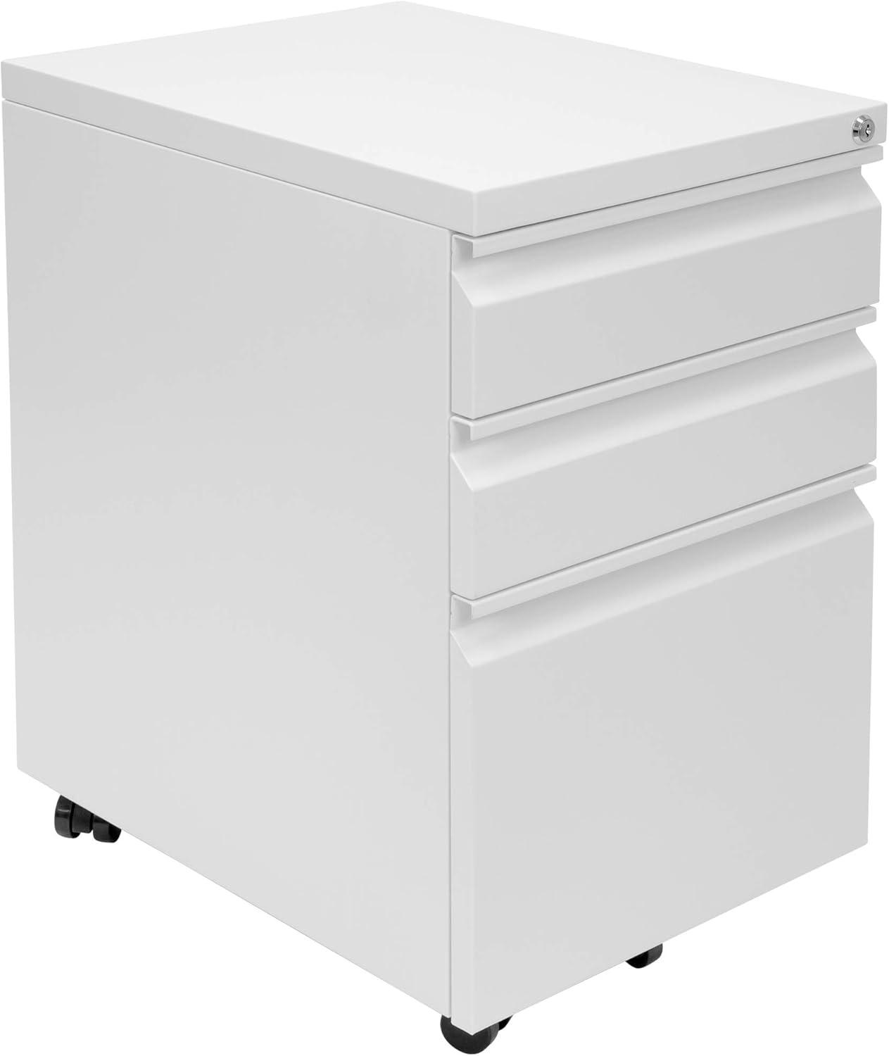 Mount-It! Mobile Vertical File Cabinet with Three Drawers | Under Desk Rolling Storage