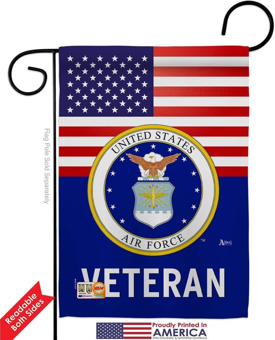 Americana Home & Garden G142620-BO 13 x 18.5 in. US Air National Guard Veteran Garden Flag with Armed Forces Double-Sided Decorative Vertical Flags House Decoration Banner Yard Gift