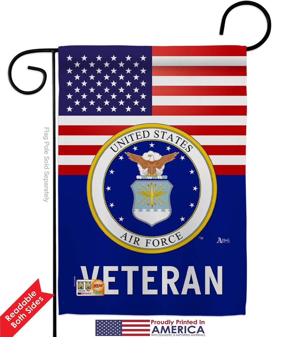 Americana Home & Garden G142620-BO 13 x 18.5 in. US Air National Guard Veteran Garden Flag with Armed Forces Double-Sided Decorative Vertical Flags House Decoration Banner Yard Gift