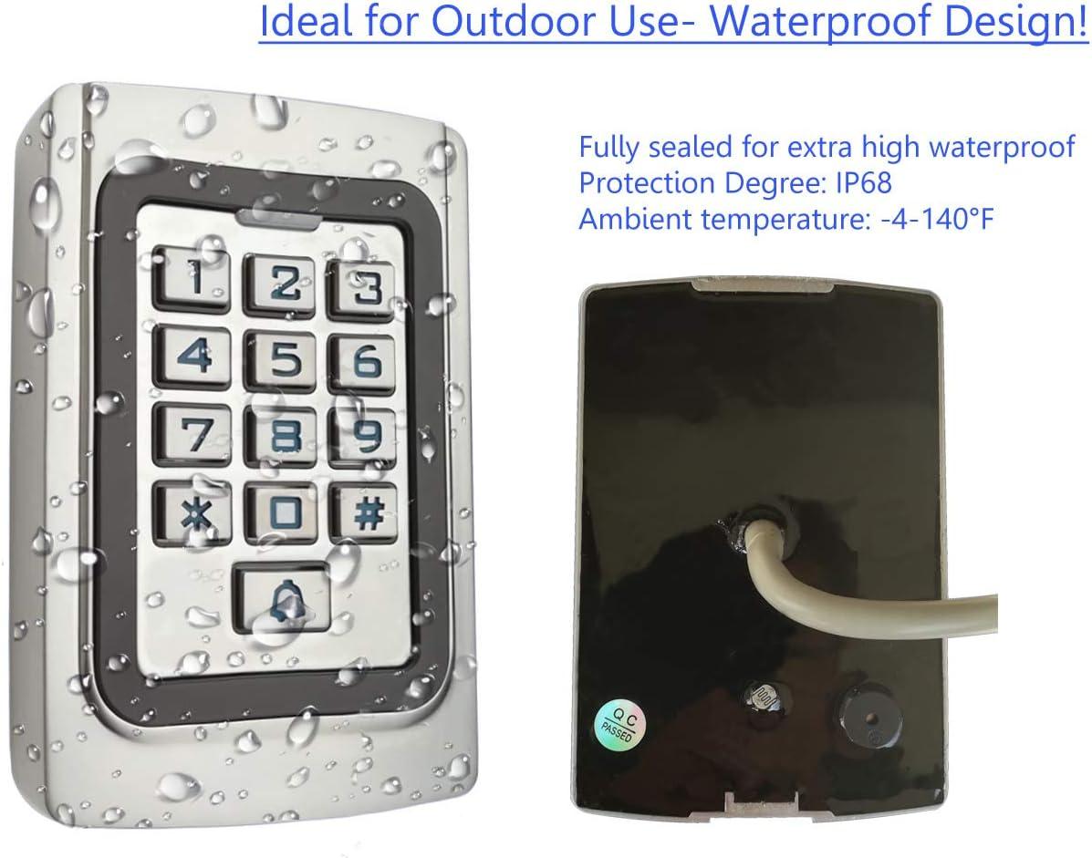 IP68 Waterproof 12V Metal Case Digital Keypad