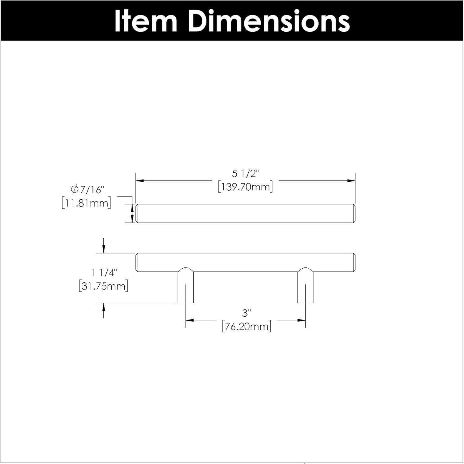 Oil Rubbed Bronze 3" Bar Cabinet Pulls with Mounting Hardware