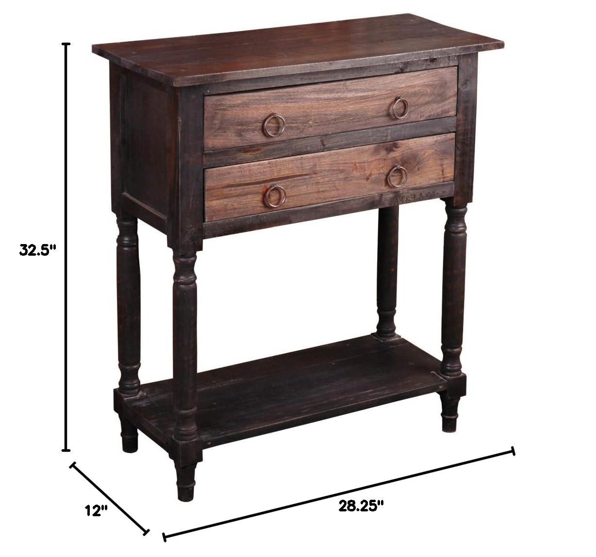 August Grove® Talbotton Solid Wood 2 - Drawer End Table