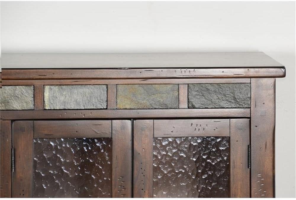 Sunny Designs Santa Fe 42" Traditional Wood Bookcase in Dark Chocolate