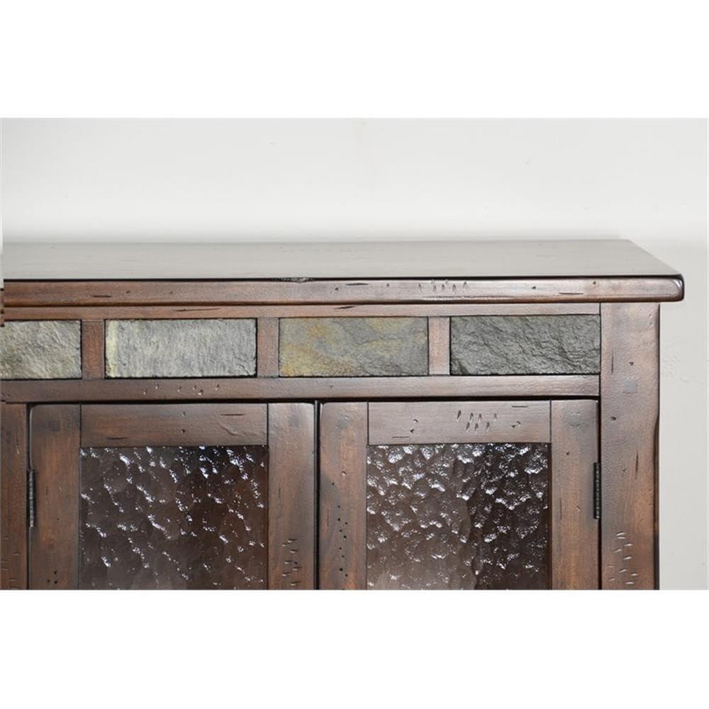 Sunny Designs Santa Fe 42" Traditional Wood Bookcase in Dark Chocolate