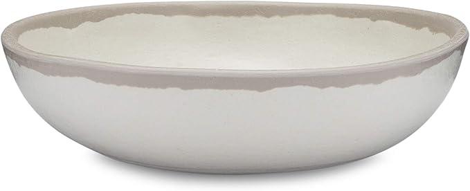 Rustic Melamine Bamboo Cereal Bowl Set, 4 Quart Capacity, Dishwasher Safe