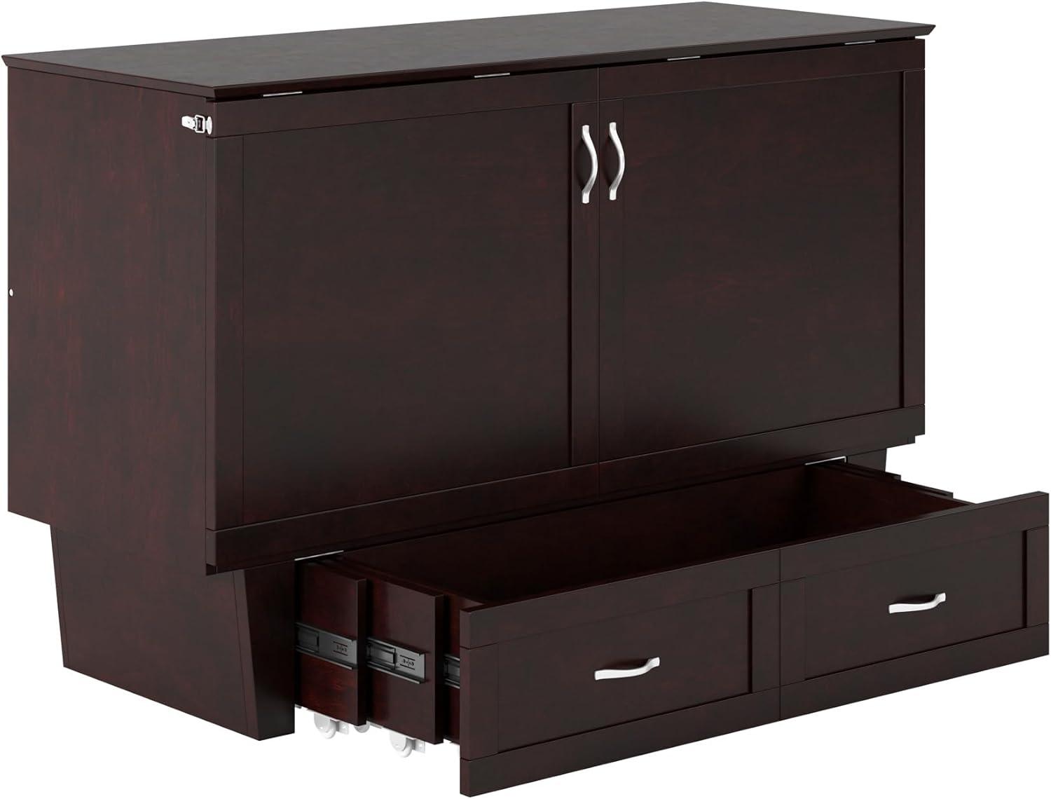 Monroe Murphy Bed Chest Queen Espresso with Charging Station