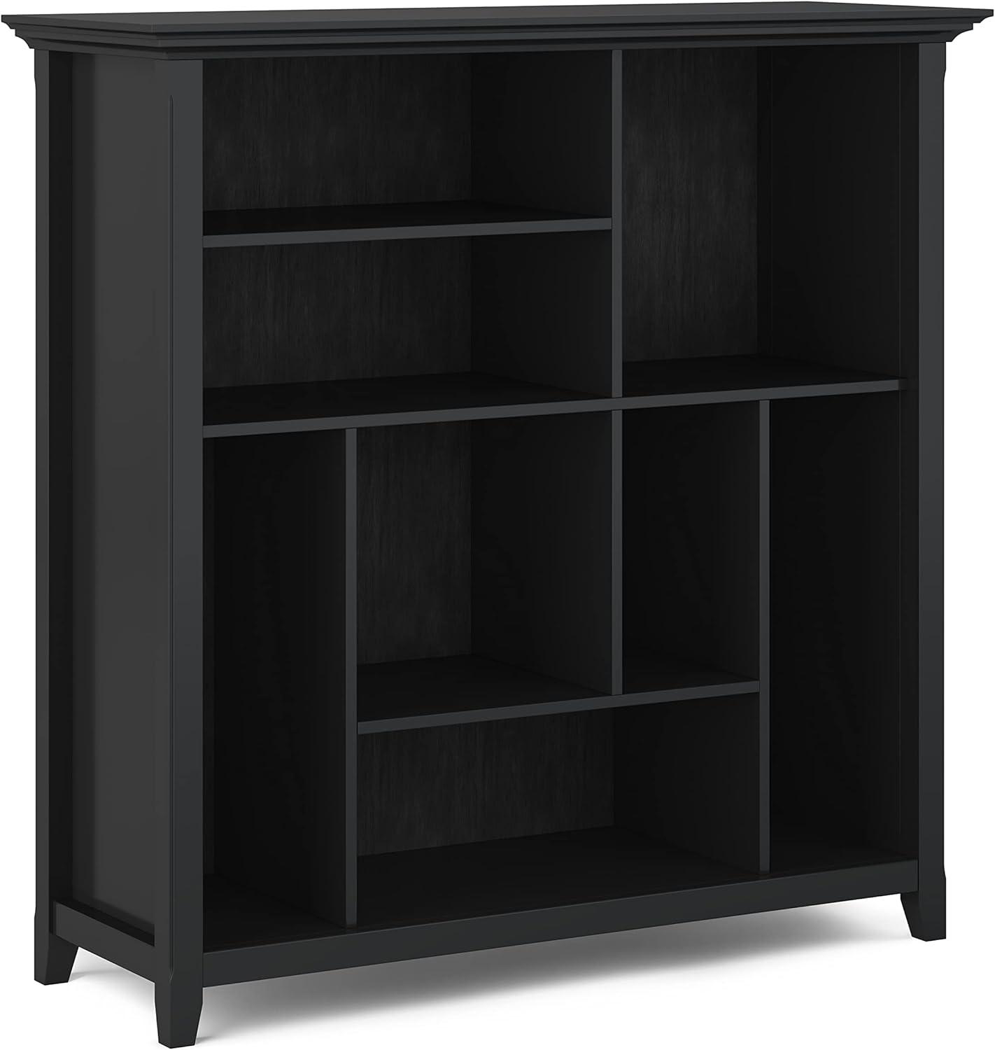 Amherst Handcrafted Solid Wood 44" Multi-Cube Storage Unit in Black