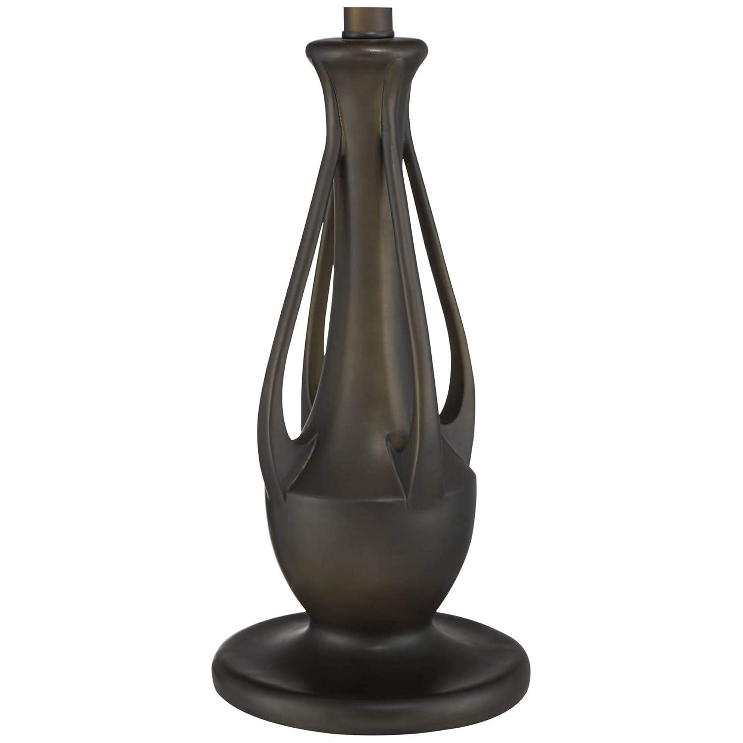 Robert Louis Tiffany Gerald Traditional Accent Table Lamp 23" High Deep Metallic Metal Stained Art Glass Shade for Bedroom Living Room Nightstand Home