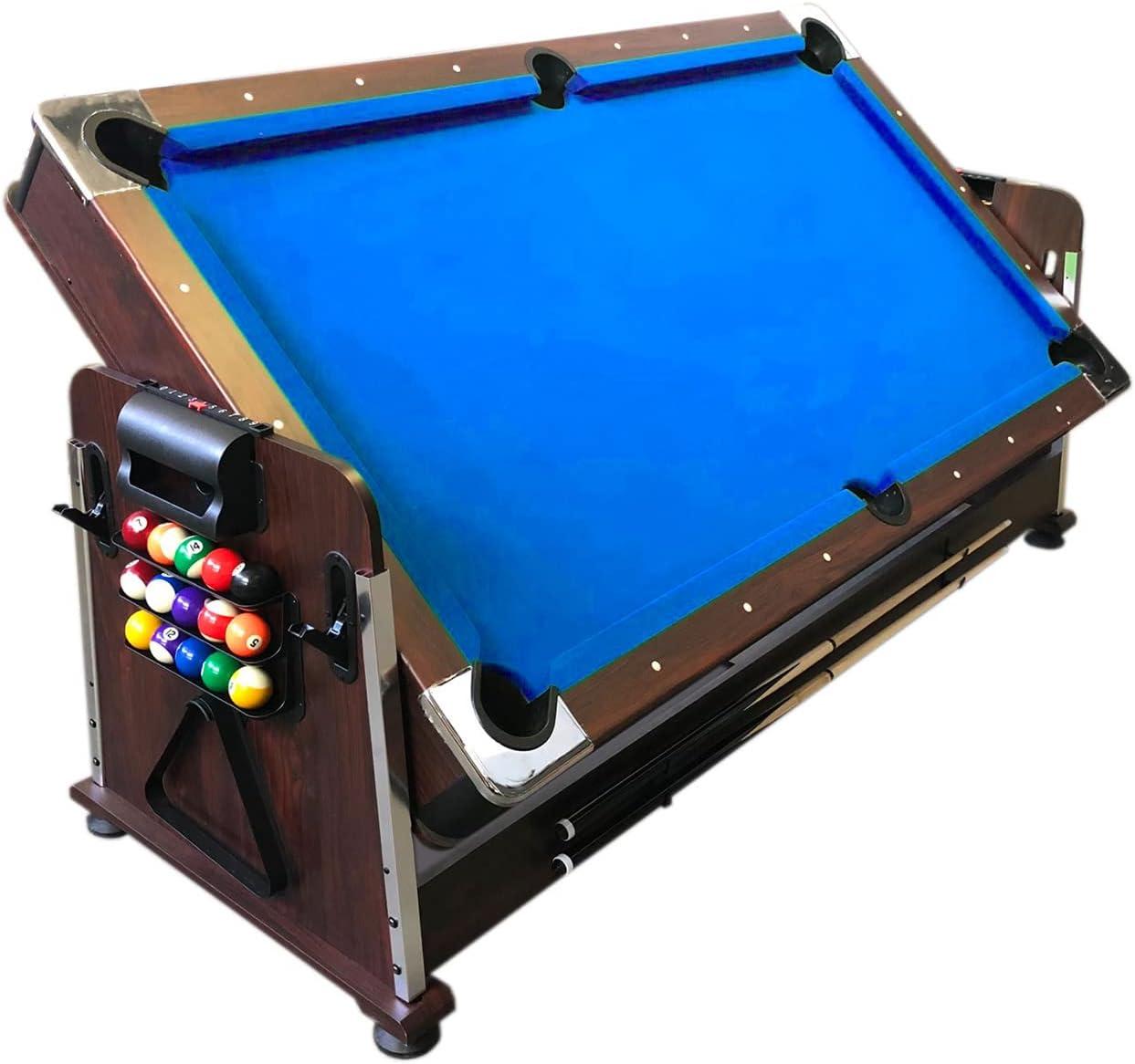 Pool Table 7ft Blue + Air Hockey + Table Tennis + Table – Bullet With Benches