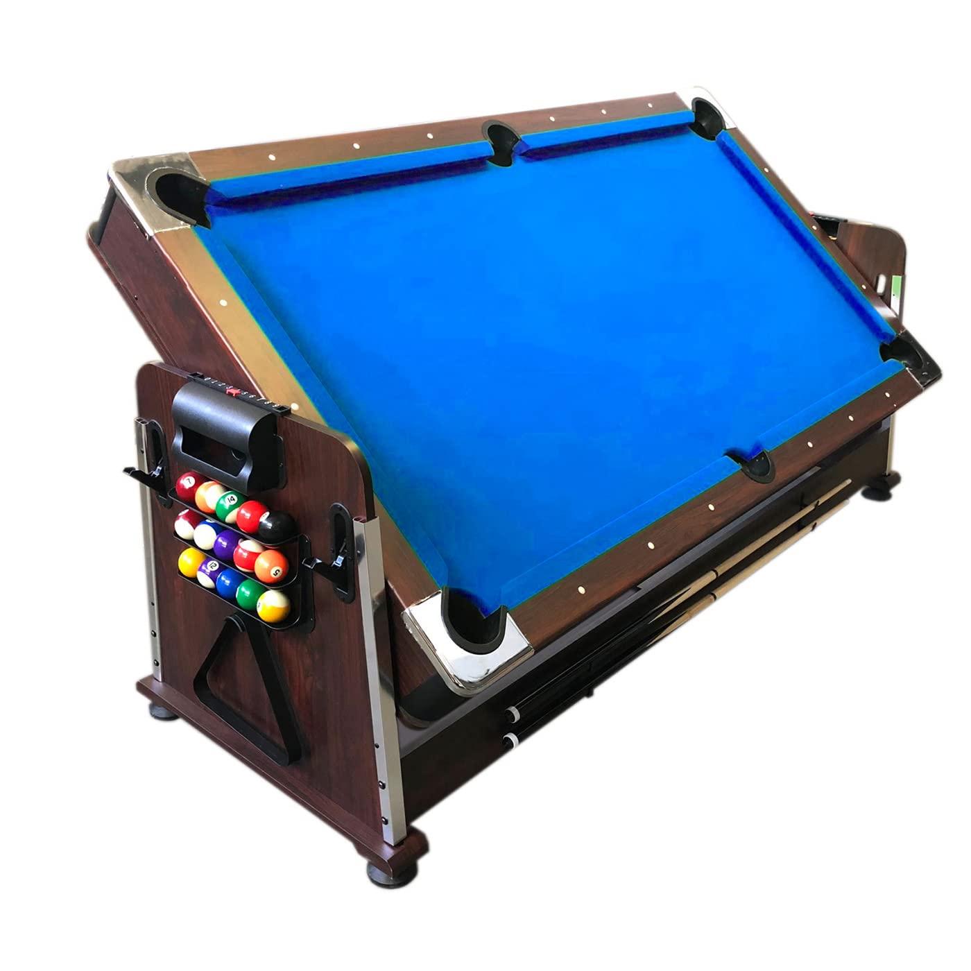 Pool Table 7ft Blue + Air Hockey + Table Tennis + Table – Bullet With Benches