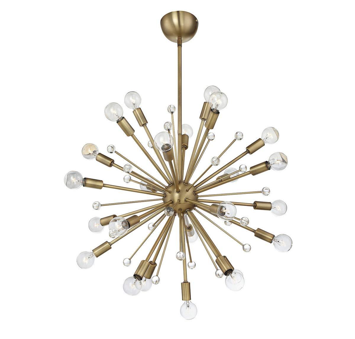 24 Light Metal Dimmable Sputnik Chandelier