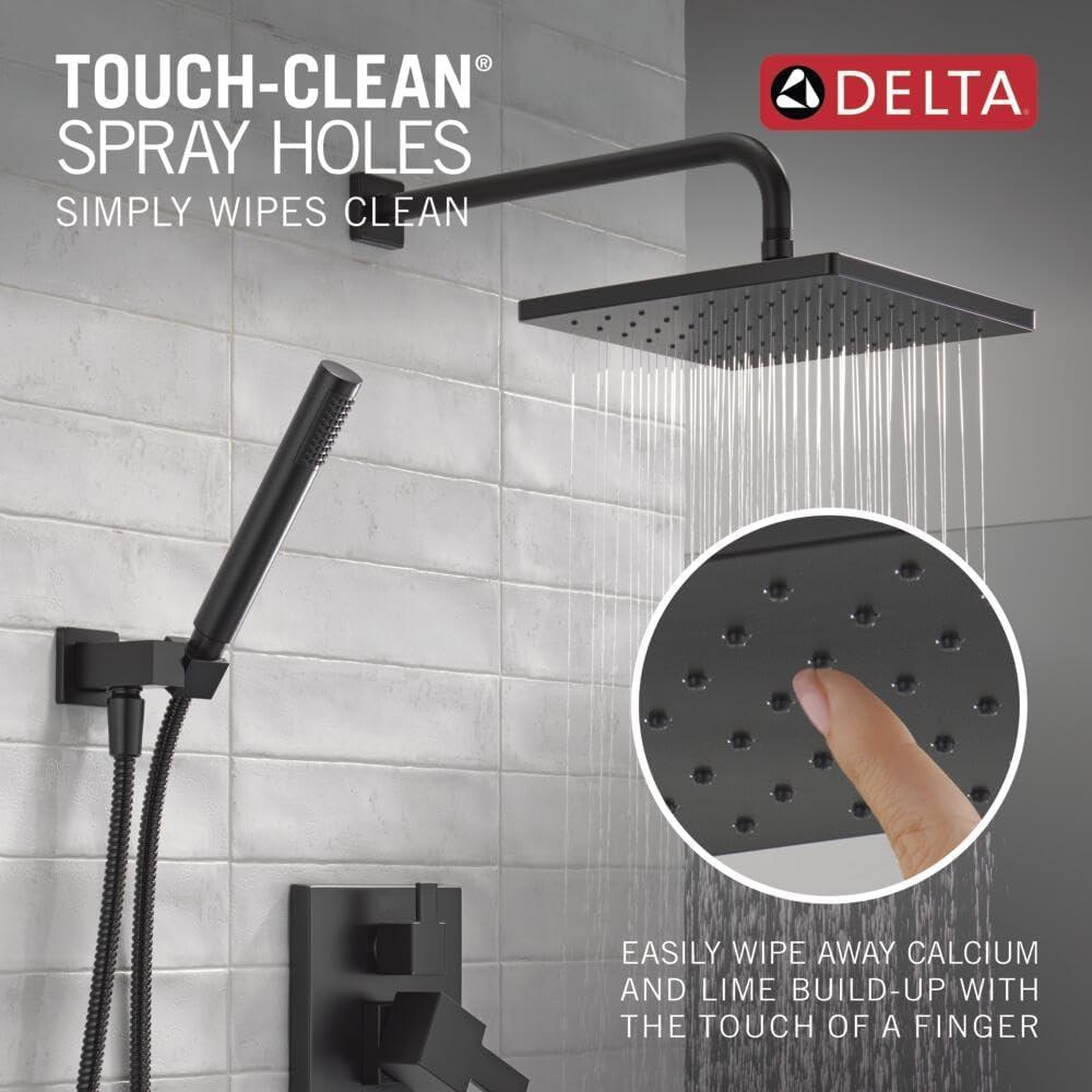 Modern Raincan Square Shower System, Rain Shower Head with Handheld Spray, Shower Faucet Set