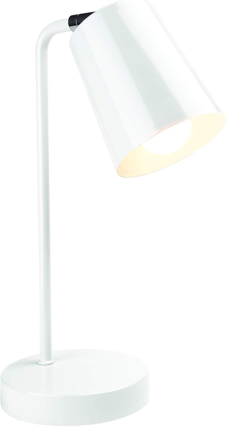 White Adjustable Metal LED Desk Lamp with Touch Switch