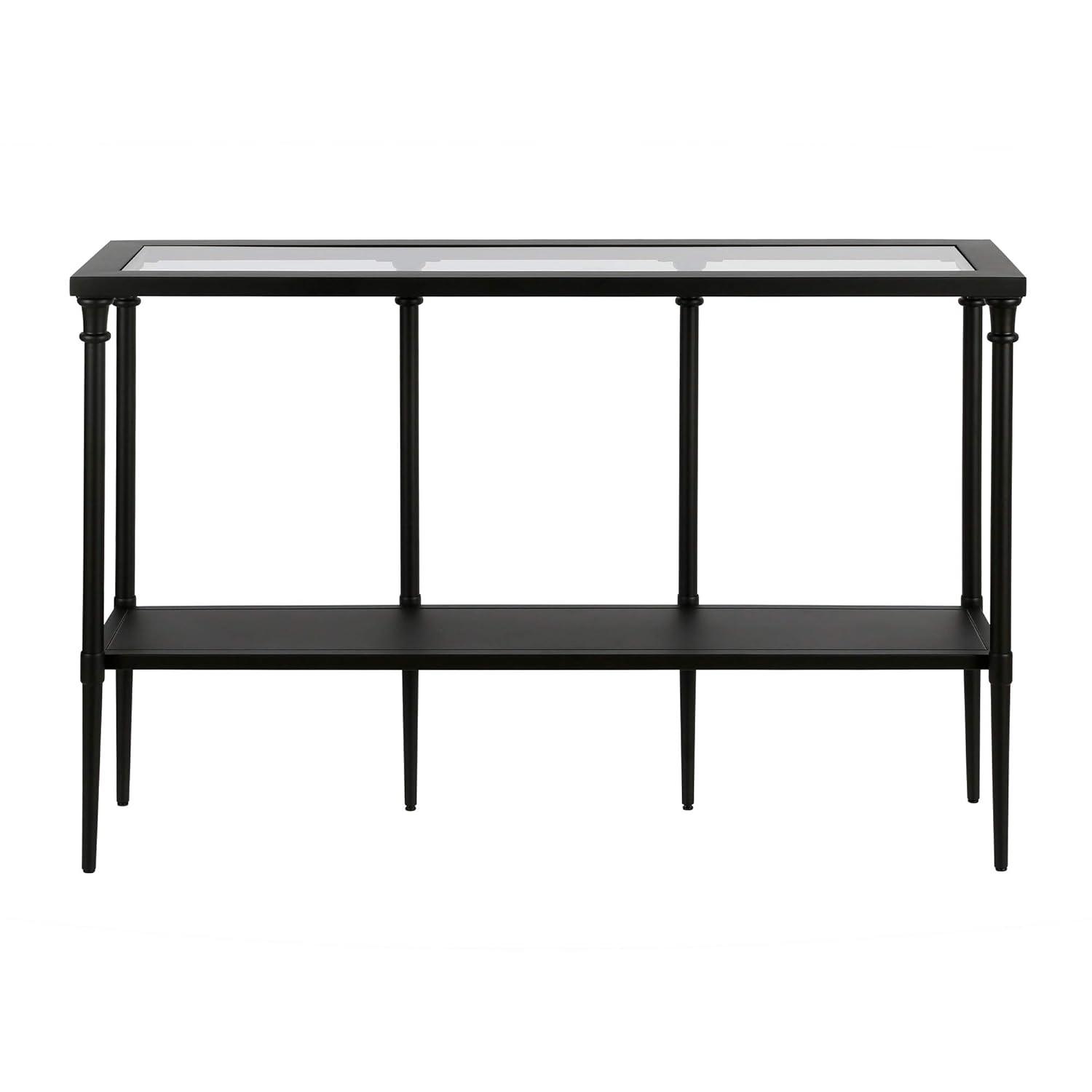 Evelyn & Zoe Dafna 45" Mesa de Consola Rectangular Ancho, Bronce Ennegrecido
