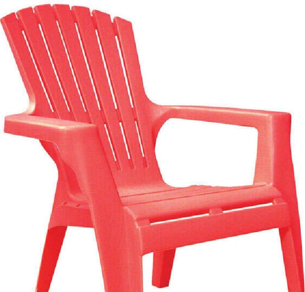 Adams Manufacturing Kids Polypropylene Adirondack Chair, Cherry Red