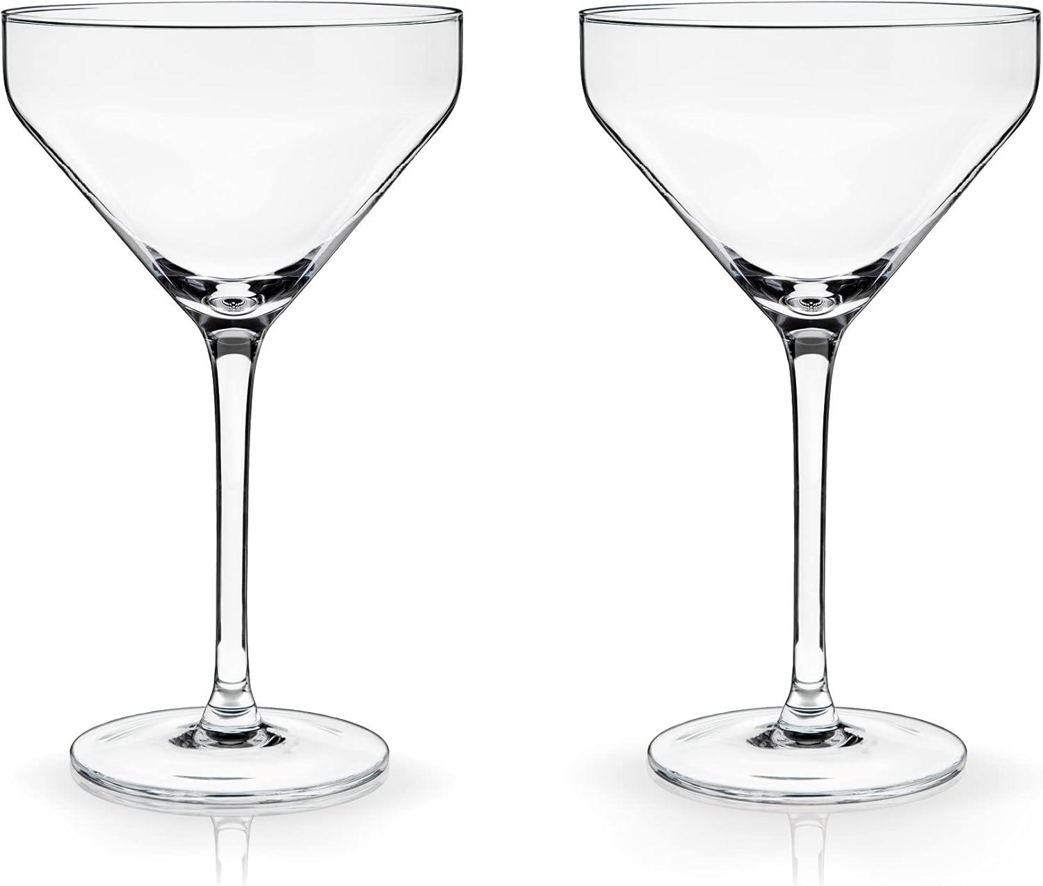 Raye Angled Crystal Martini Glasses