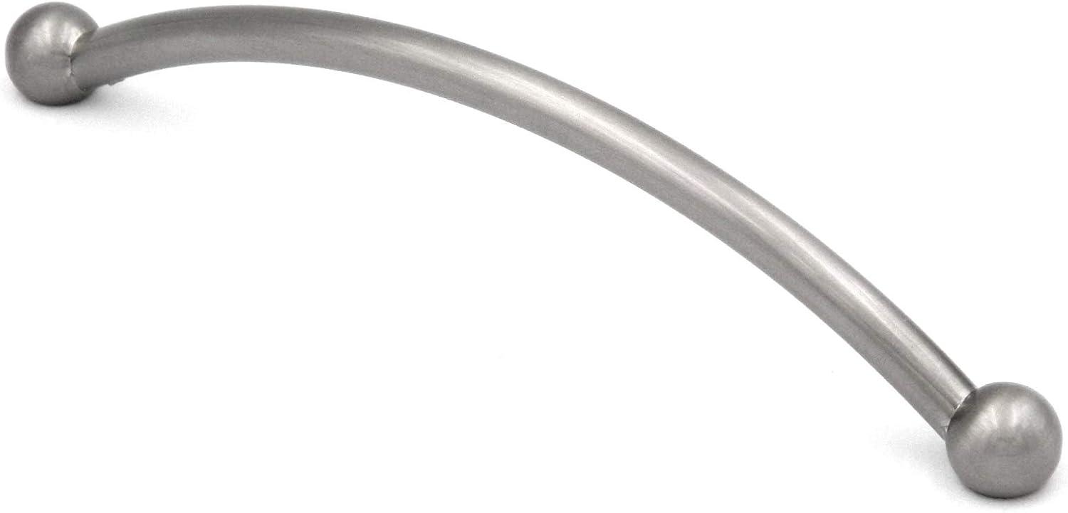 Satin Nickel 5-1/16 Inch Modern Bar Cabinet Pull