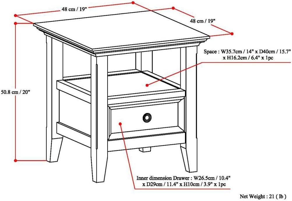 Simpli Home Amherst End Side Table