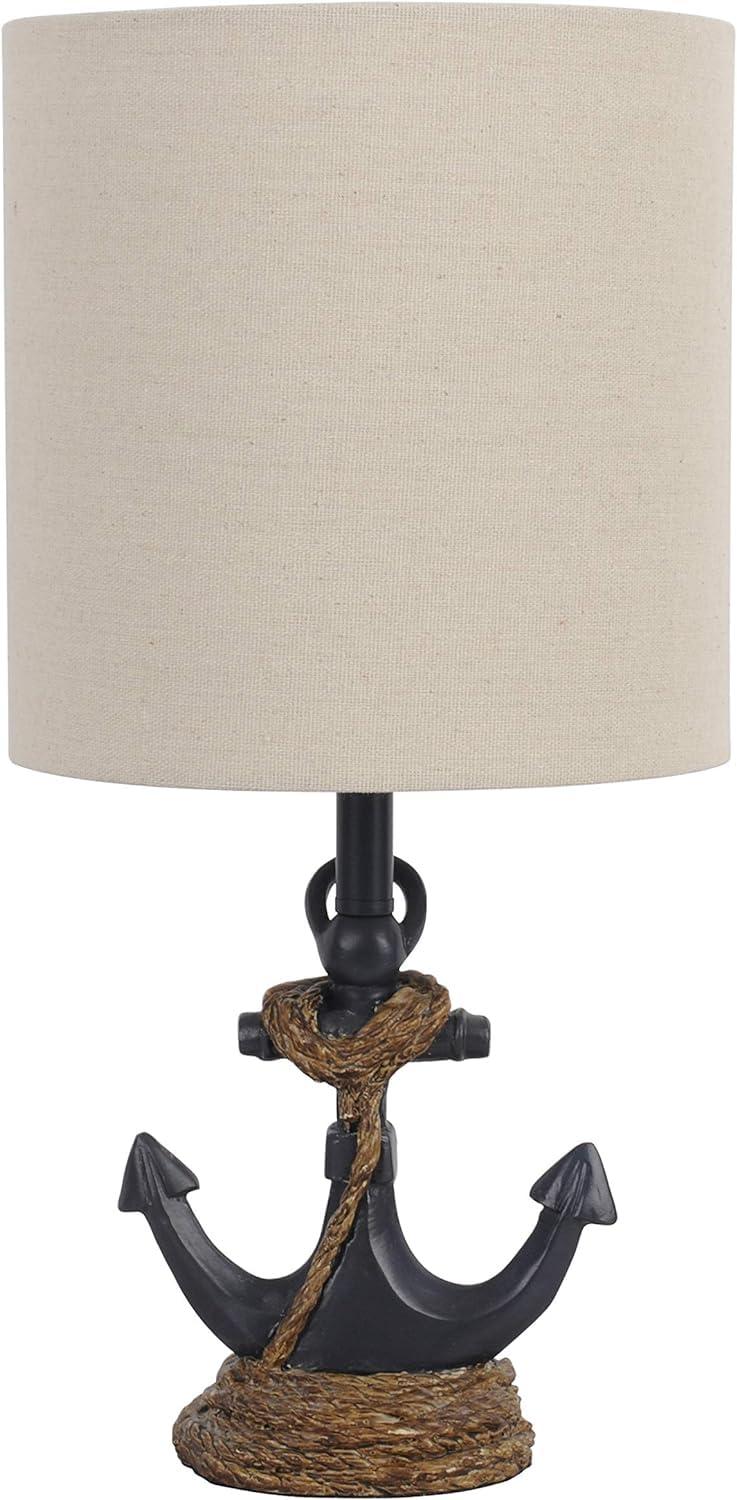 Decor Therapy Saylor Anchor Resin Table Lamp Navy