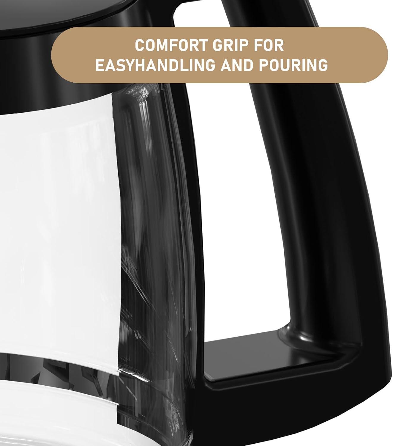 Cuisinart DCC-1200PRC 12-Cup Replacement Glass Carafe, Black