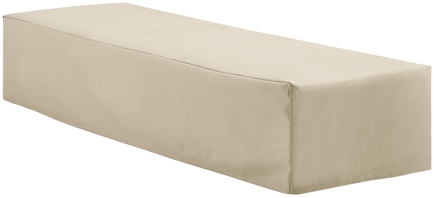Crosley Outdoor Chaise Lounge Furniture Cover, Tan: Polyester, Waterproof, Scratch-Resistant, Drawstring Closure