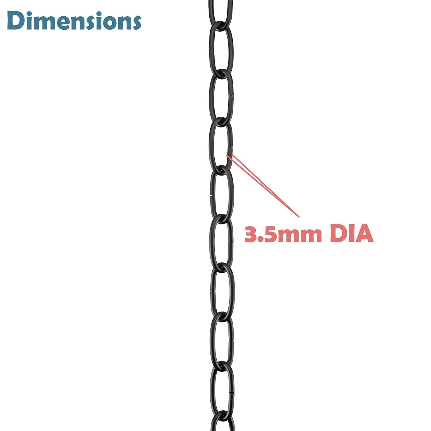 Aspen Creative 21110-51,Steel 10 Feet Heavy Duty Chain For Hanging Up Maximum Weight 40 Pounds-Lighting Fixture/Swag Light/Plant In Antique Brass.11 Gauge.