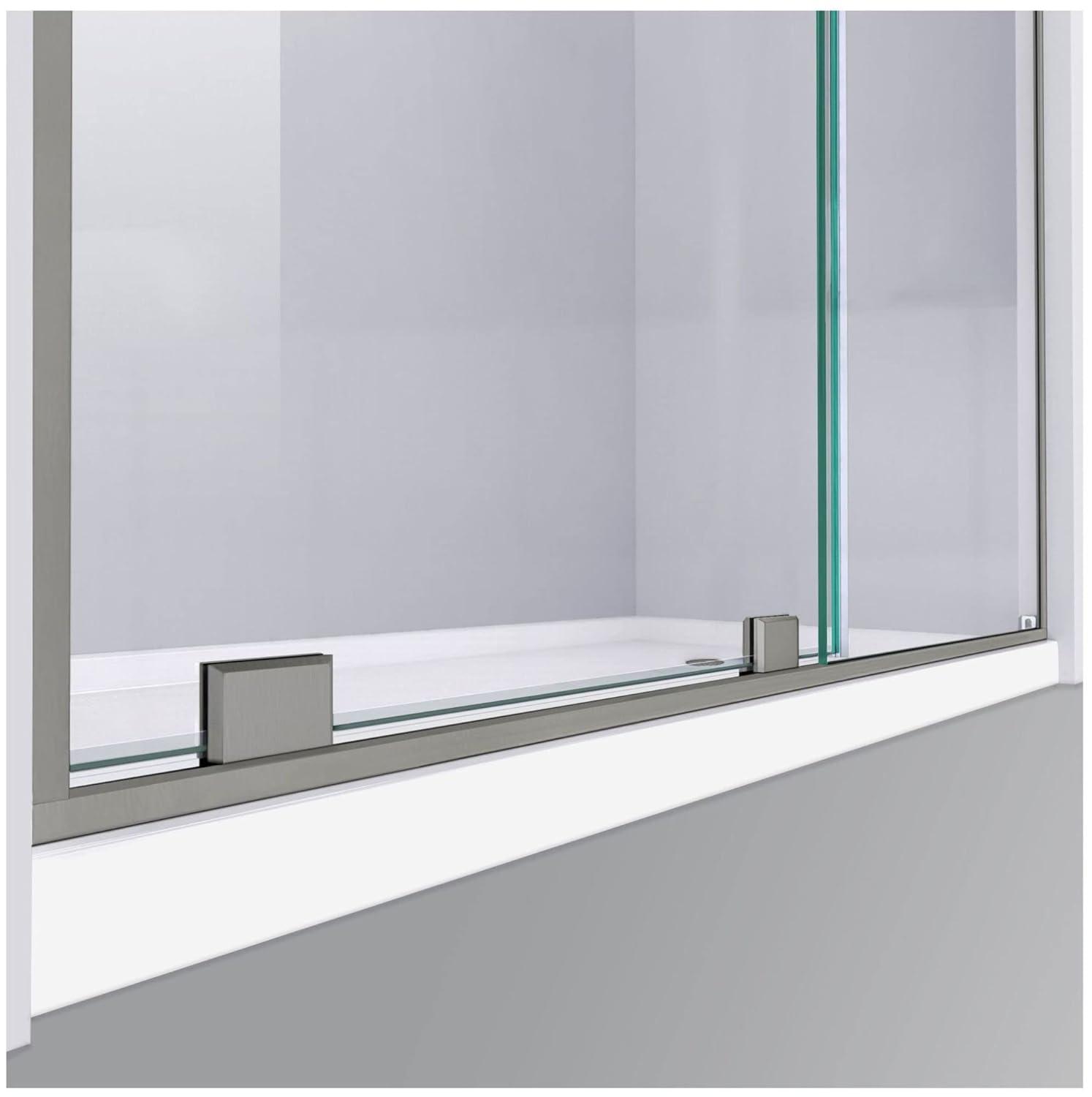 Mirage-Z 56'' W x 58" H Single Sliding Frameless Tub Door with ClearMax™ Technology
