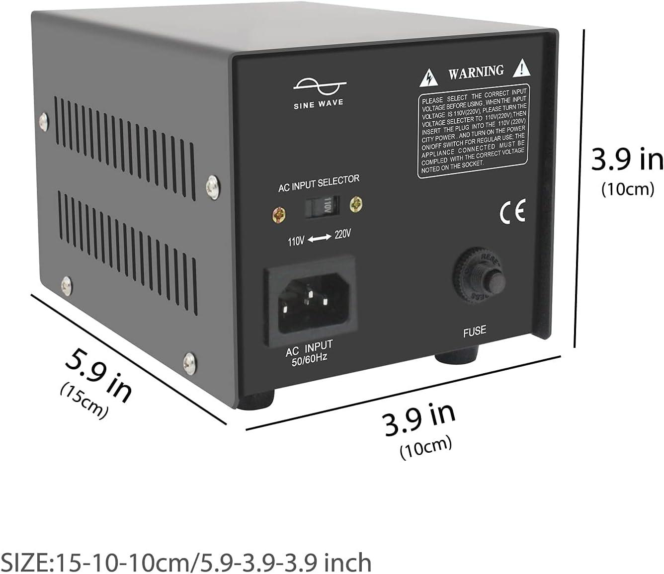 500W Black Copper Step Up & Down Voltage Transformer