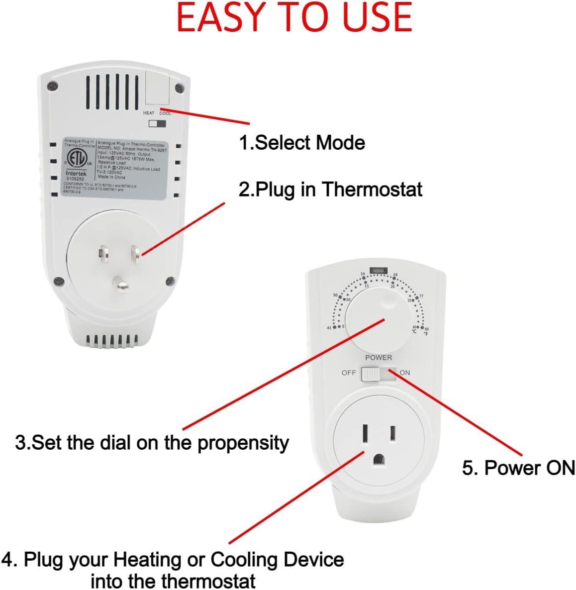 AmazeHeater White Thermostat