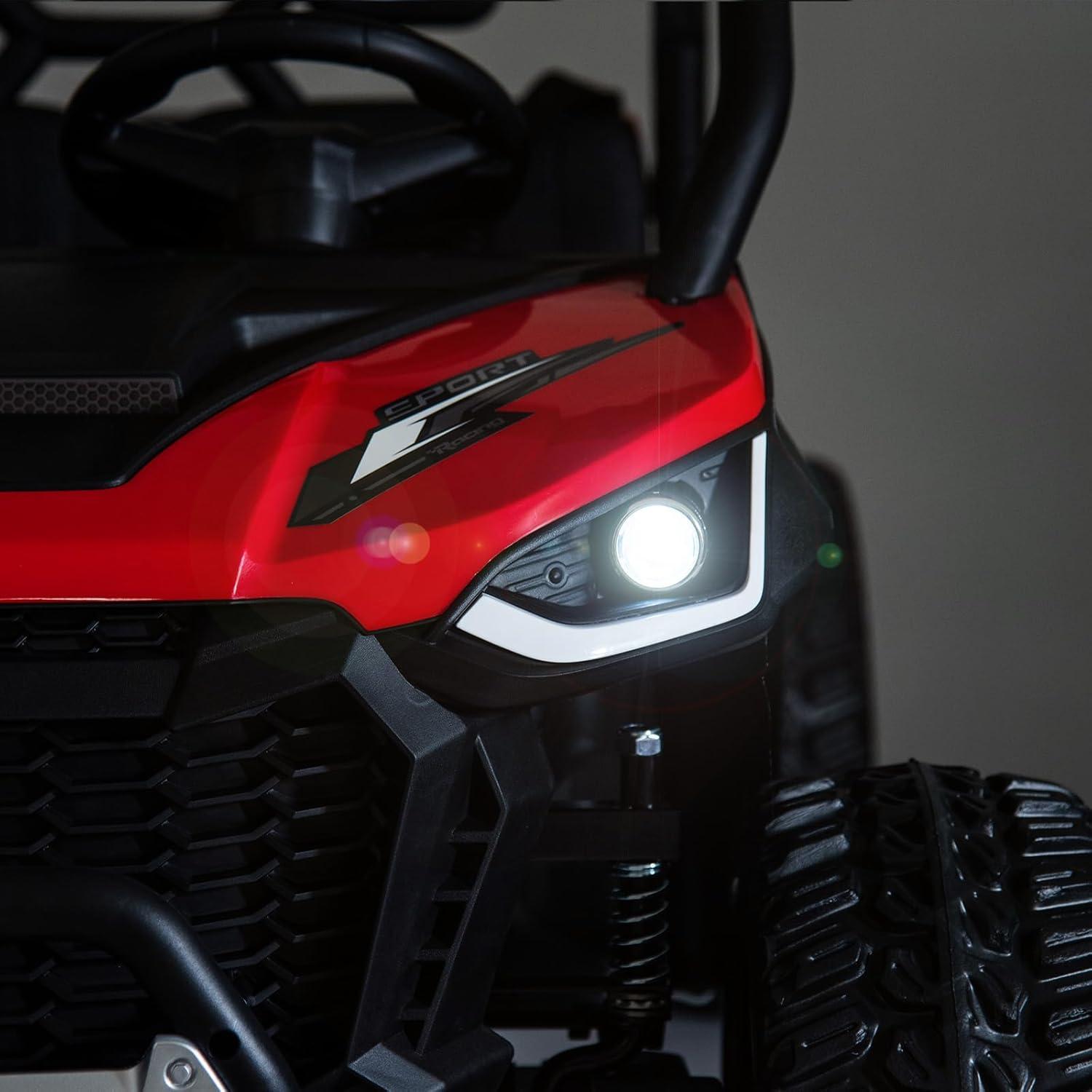 4 Wheels 24V Ride on Dump Truck Toys 2 Seater Kids Ride On UTV Car with Remote Control,Electric Dump Bed