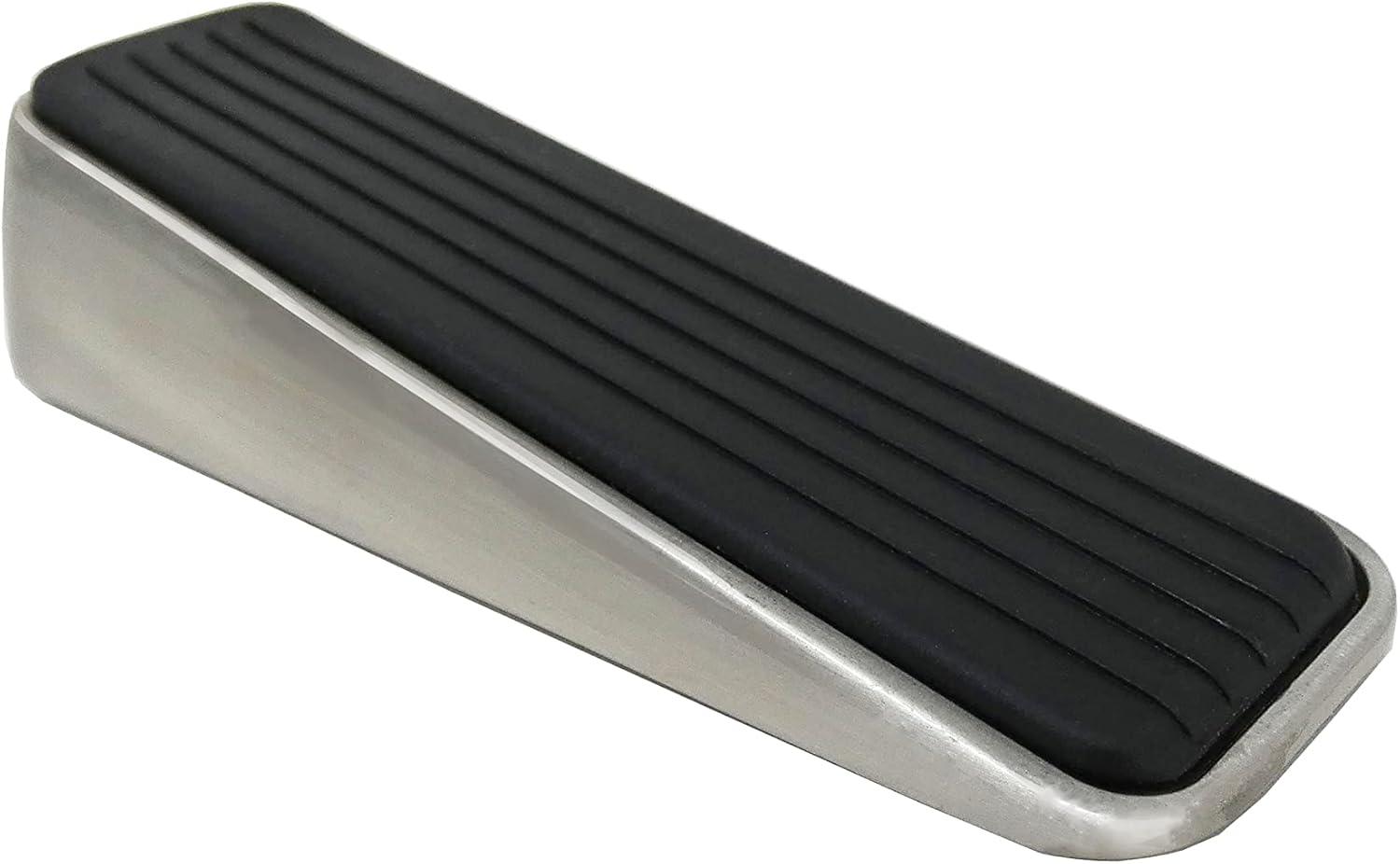 Shepherd Hardware Designer Satin Nickel Door Wedge with Non-Skid Rubber Base Grip