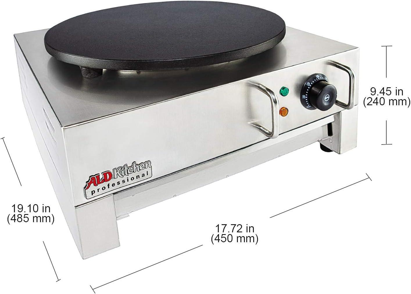 ALDKitchen Crepe Maker Commercial | Electric Pancake Maker | Nonstick 16 Plate | 110V