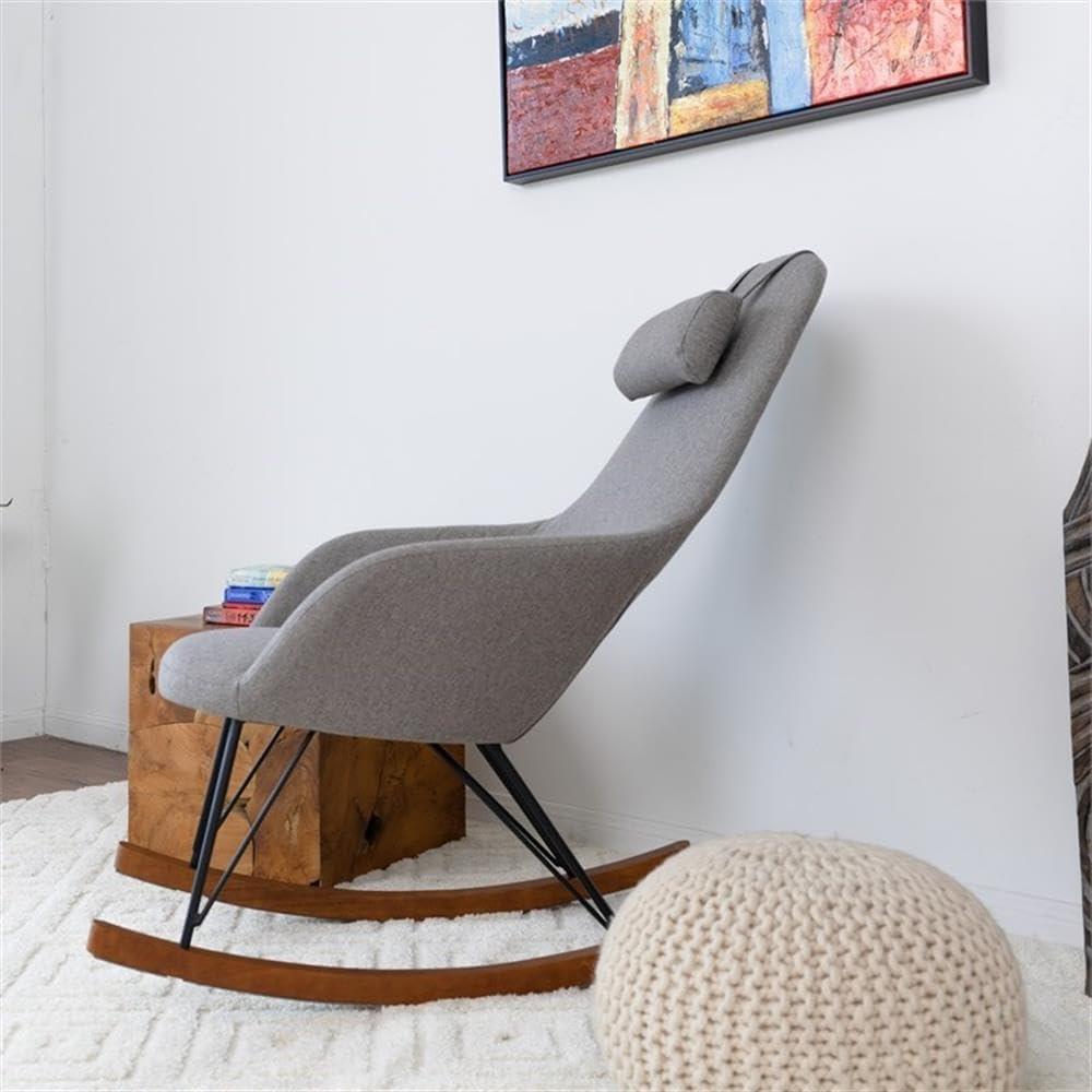 Mid-Century Modern Jayce Gray Rocking Chair
