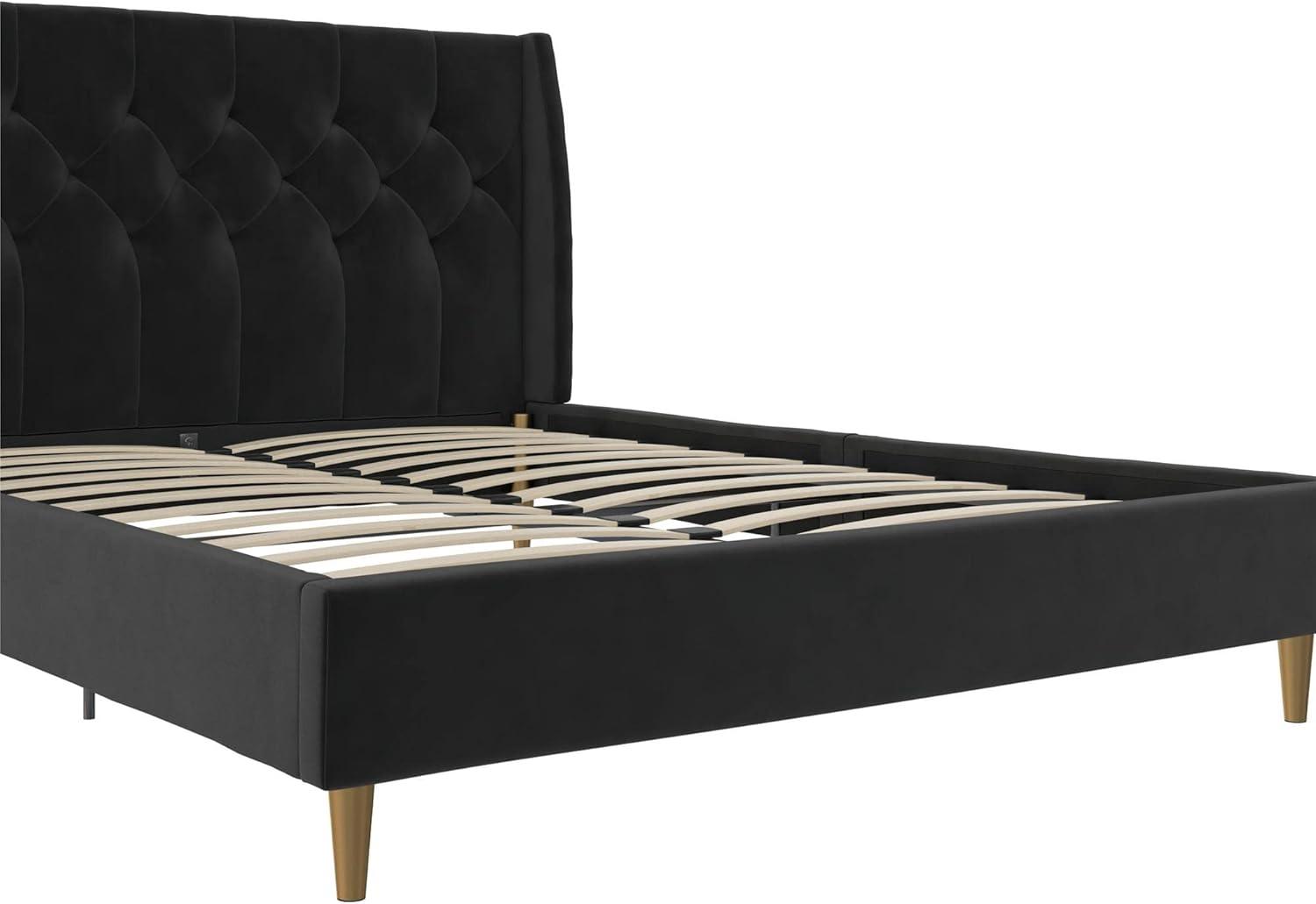 Her Majesty Upholstered Wingback Bed