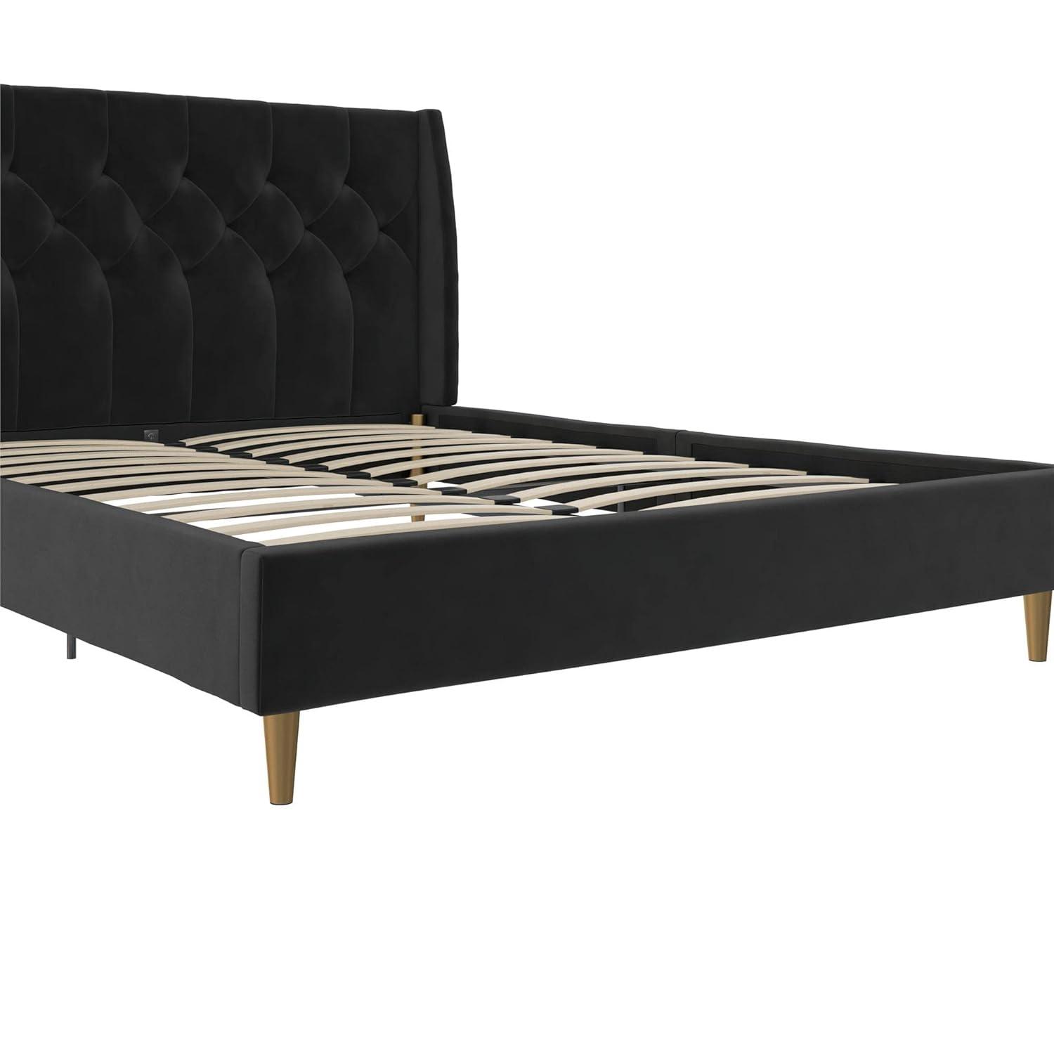 Her Majesty Upholstered Wingback Bed