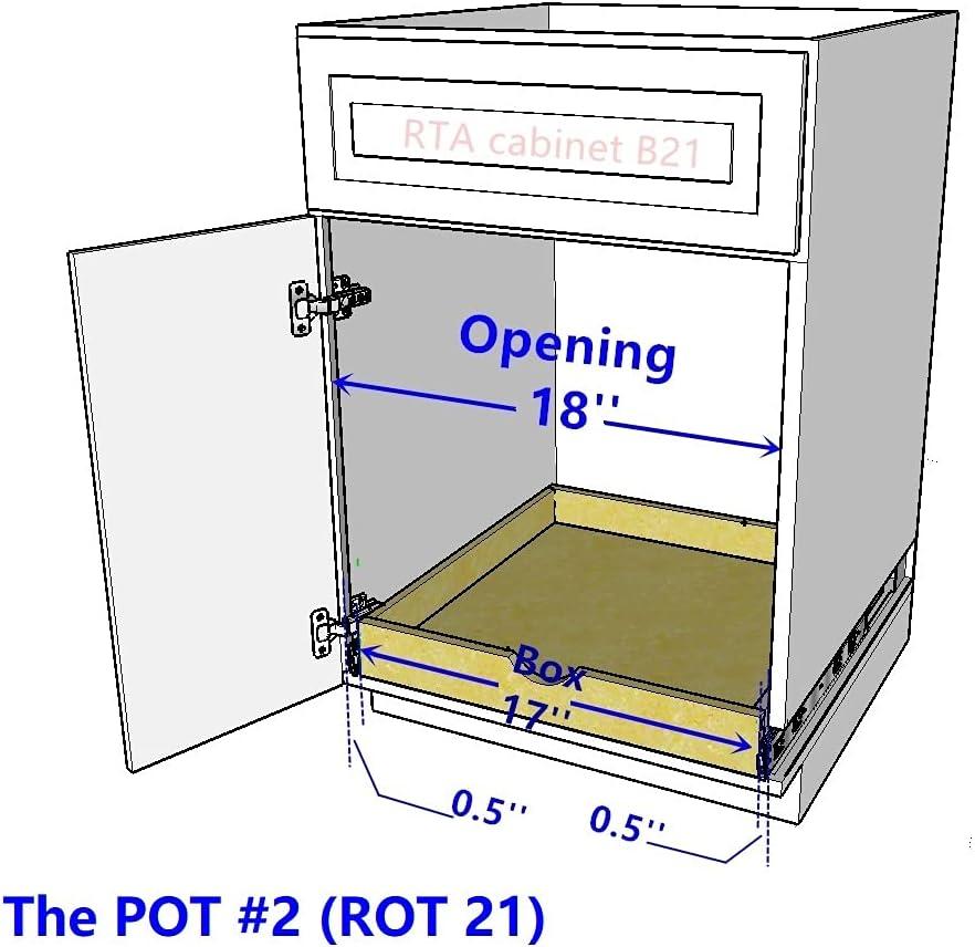 17'' Width Drawer Box Kitchen Cabinet Organizer Roll Out Wood Pull Out Tray Cabinet Slide Out Shelv, pull out sliding drawer Include Ball Bearing Sliding Wood sapcer (fits RTA face fraim cabinet B21 )