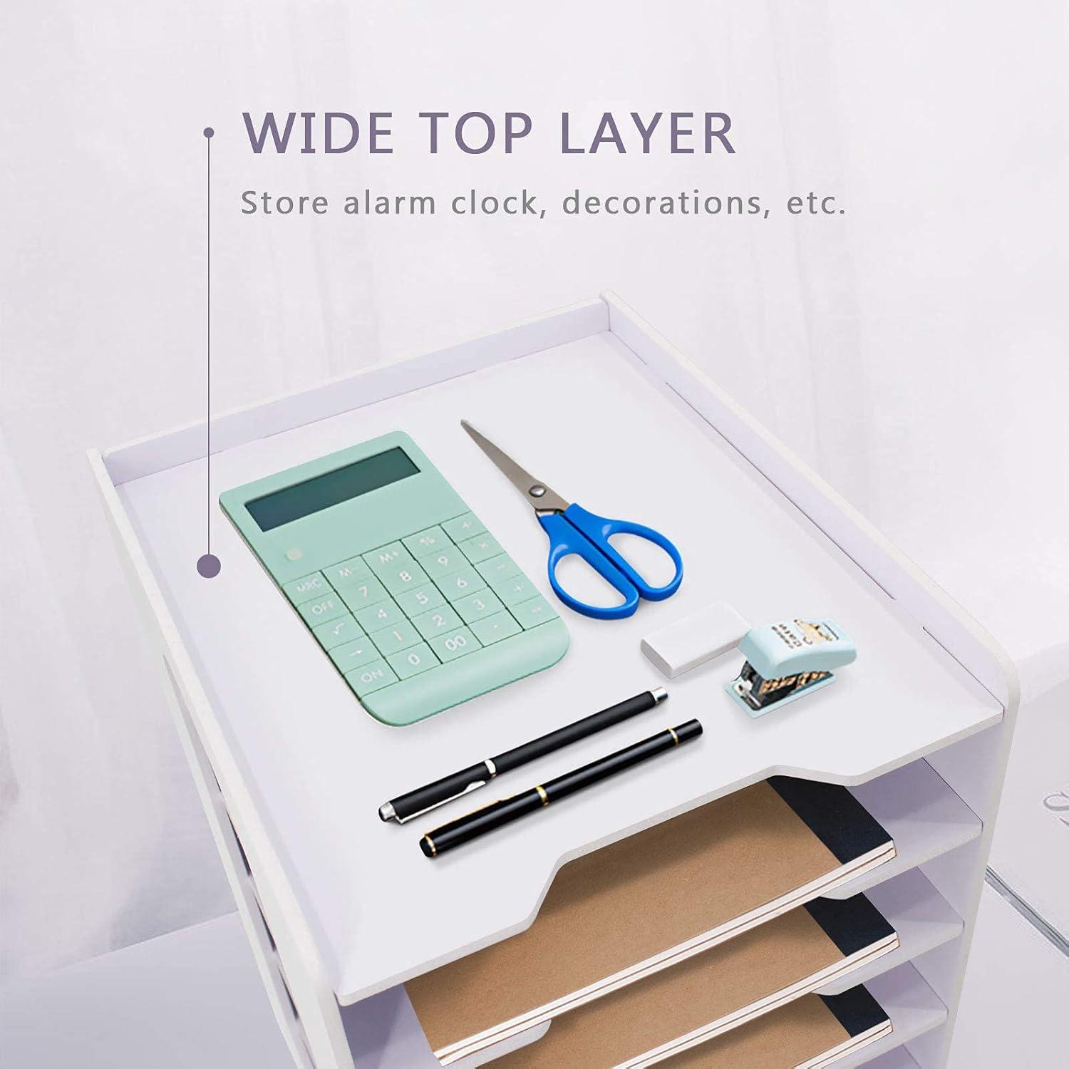 White 7-Tier PVC Foam Board Multifunctional Desk Organizer