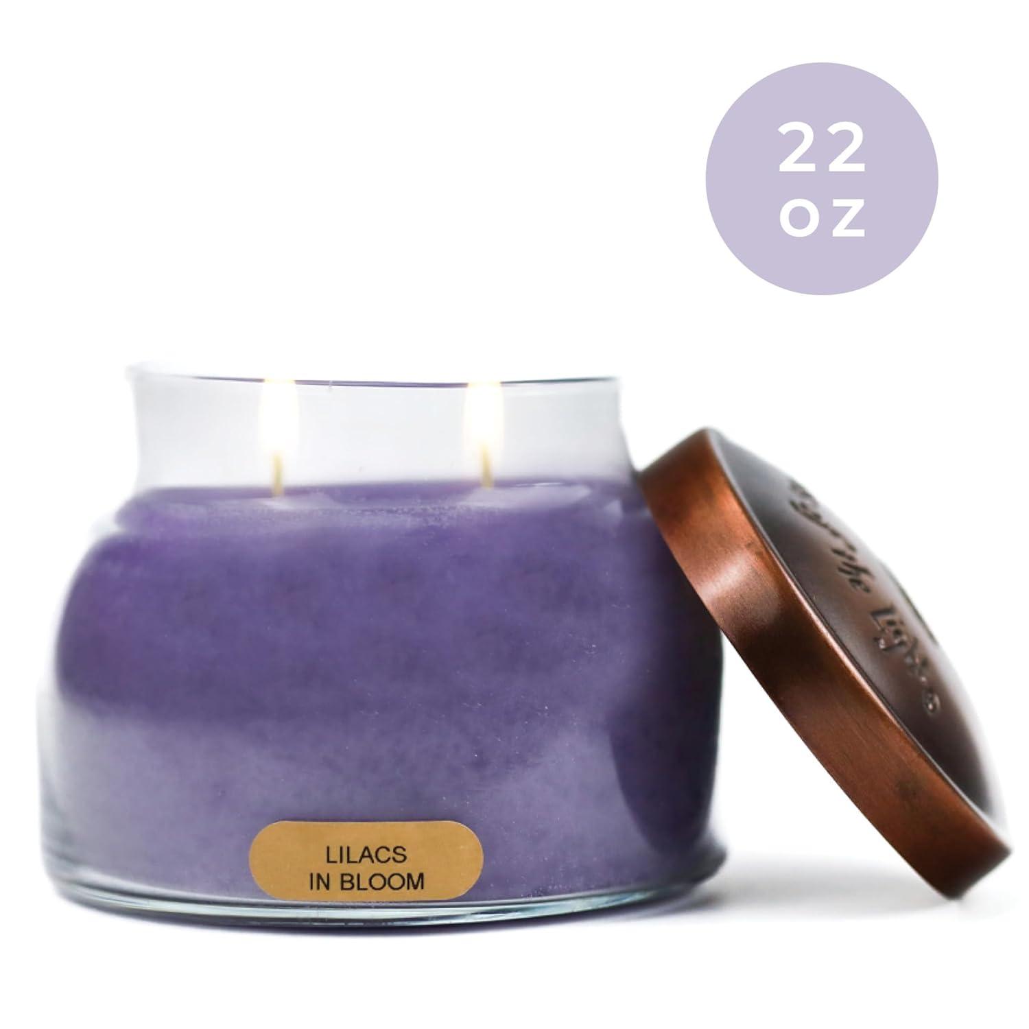 A Cheerful Giver - Lilacs In Bloom Mama Scented Glass Jar Candle (22oz) with Lid & True to Life Fragrance Made in USA