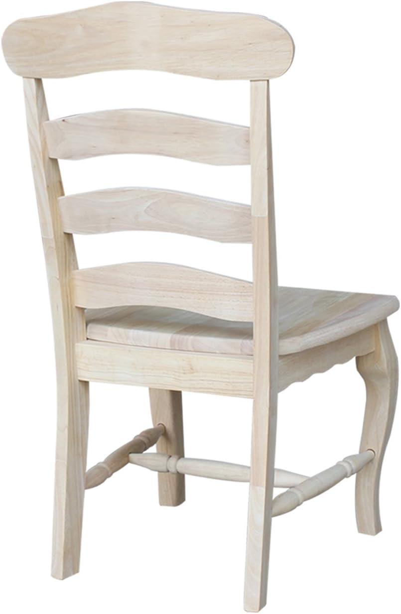 International Concepts Solid Wood Country French Dining Chairs, Set of 2