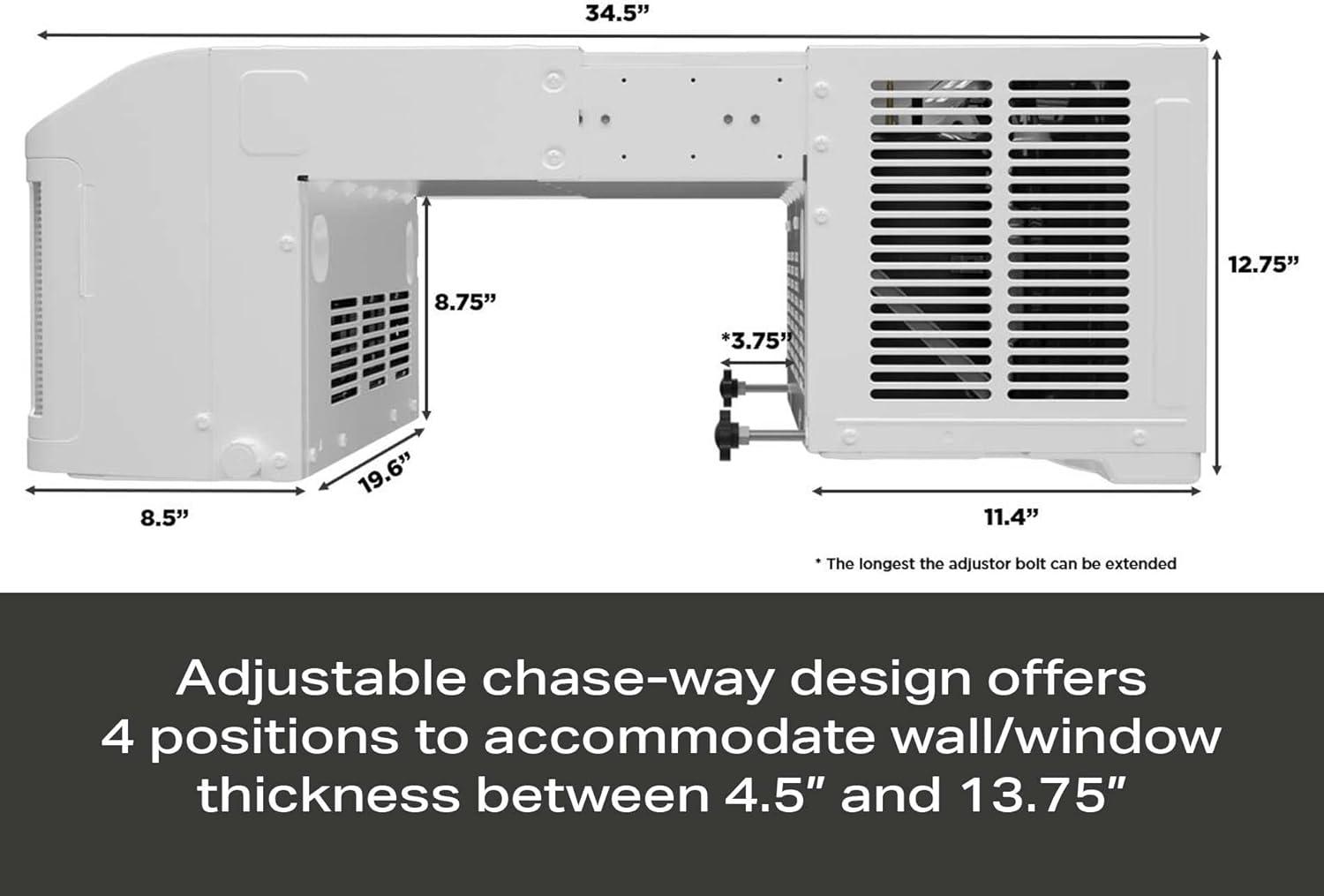 GE Profile ClearView 8300 BTU Smart Window Air Conditioner with Built-In Wi-Fi and Ultra-Quiet Operation for Medium Rooms (White)