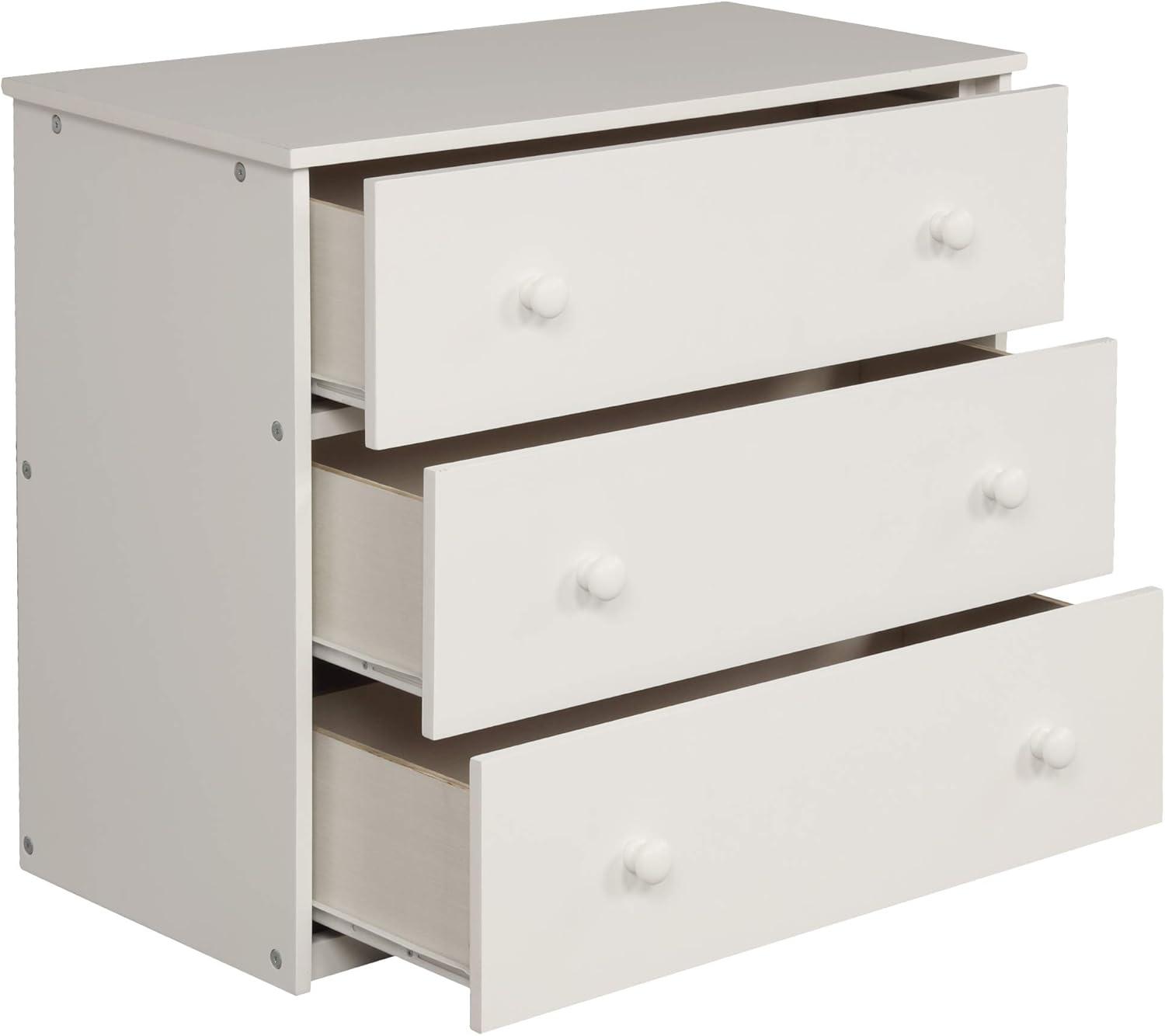 Harper & Bright Designs Twin Size Low Loft Bed with Rolling Portable Desk and Storage Cabinet, Wooden Low Study Loft Bed with Drawers, for Kids Teens Girls Boys - White