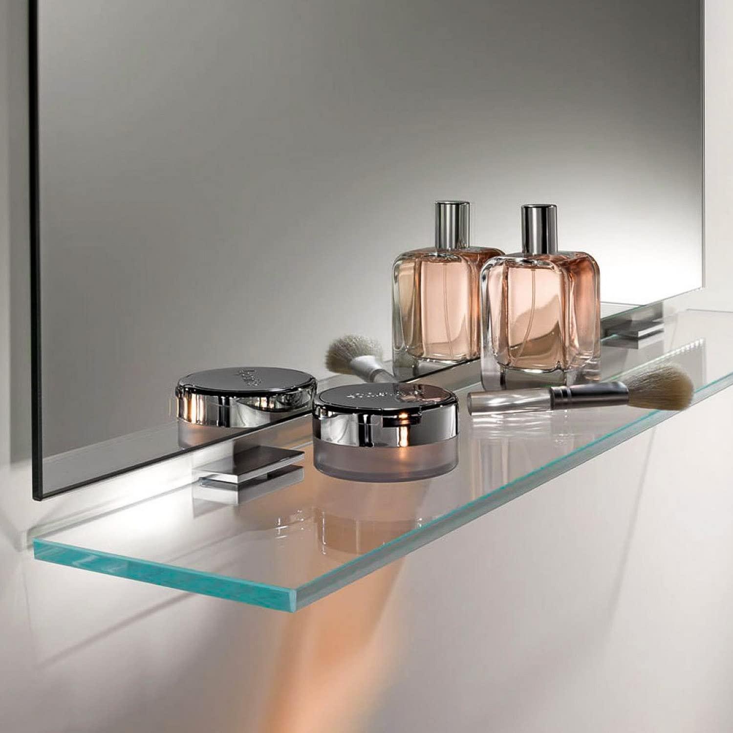 Latitude Run® Glass Accent Shelf with Adjustable Shelves